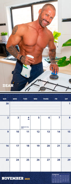 2025 Australian Tradie Housework Hunk Edition Wall Calendar