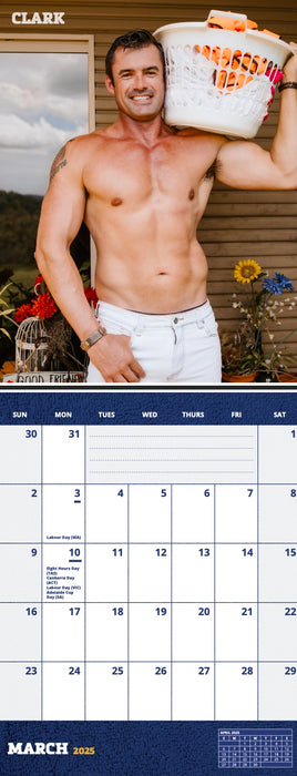 2025 Australian Tradie Housework Hunk Edition Wall Calendar