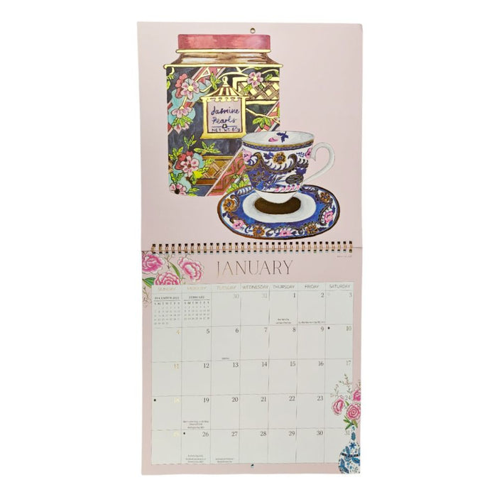 Teacups 2026 Square Wall Calendar