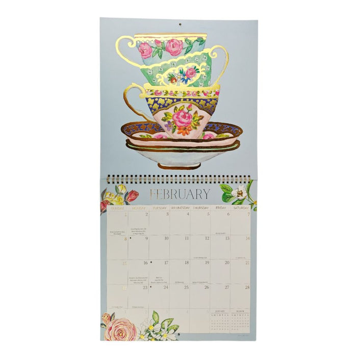 Teacups 2026 Square Wall Calendar