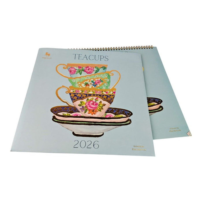 Teacups 2026 Square Wall Calendar