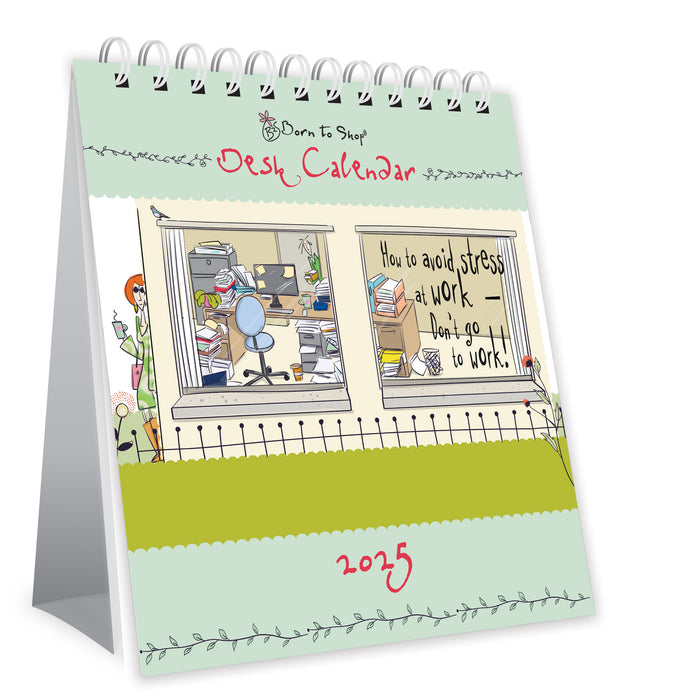 2025 Born to Shop Desk Easel Calendar