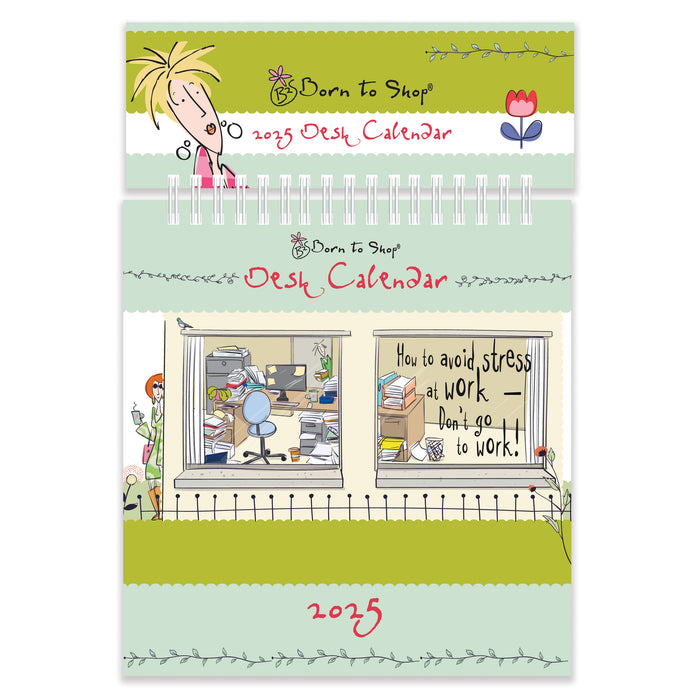 2025 Born to Shop Desk Easel Calendar