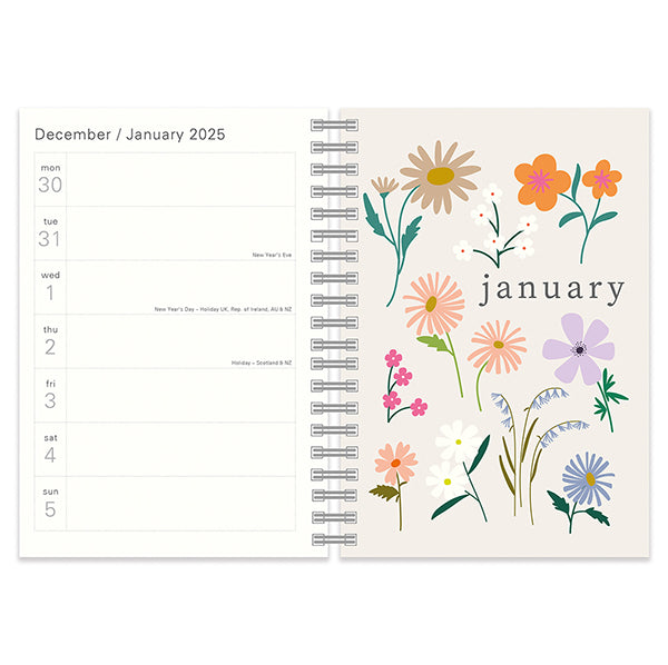 2025 CG Botanic Blooms A5 Diary