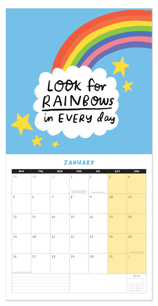 Happy News 2026 Square Wall Calendar