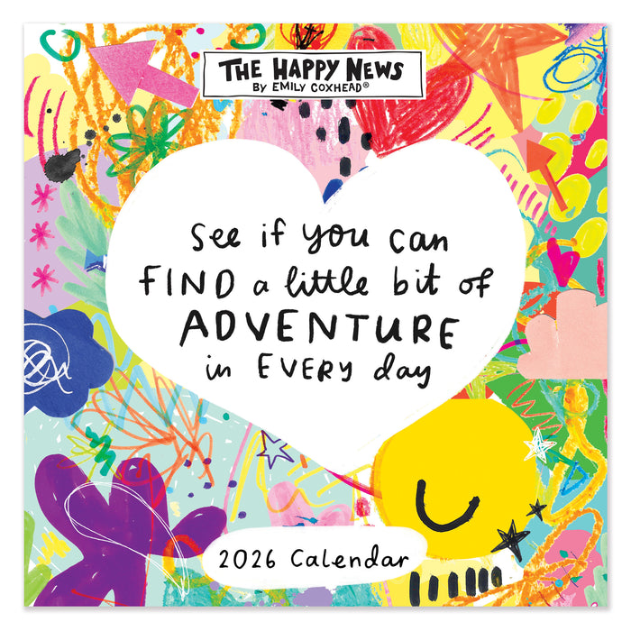 Happy News 2026 Square Wall Calendar