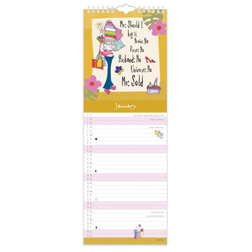 Born to Shop 2027 Slimline Wall Calendar