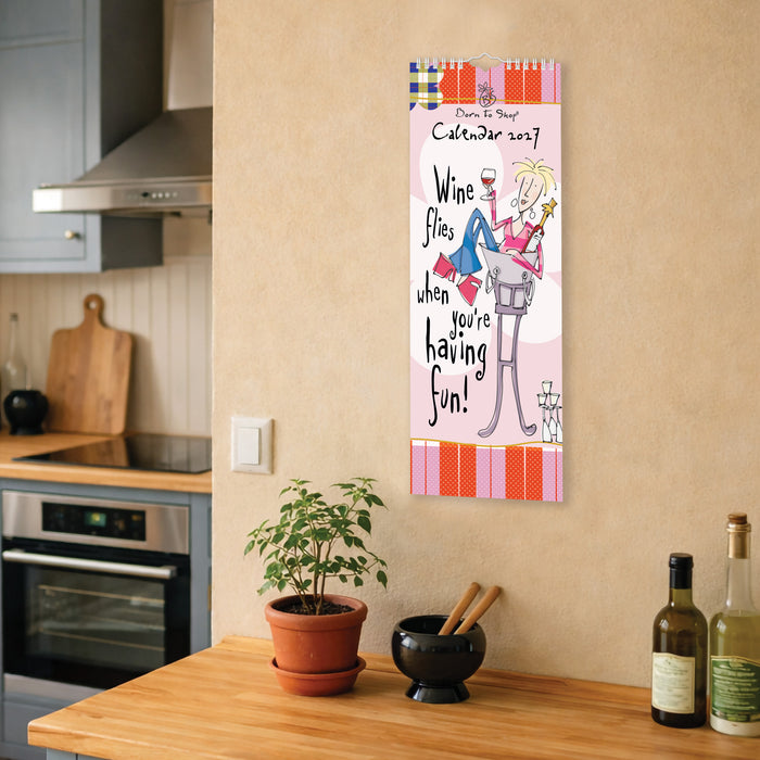 Born to Shop 2027 Slimline Wall Calendar