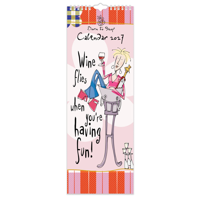 Born to Shop 2027 Slimline Wall Calendar
