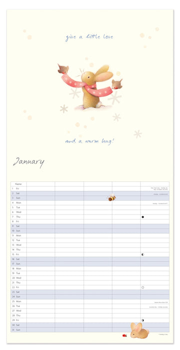 Ginger Betty Family Calendar 2027 Square Wall Calendar