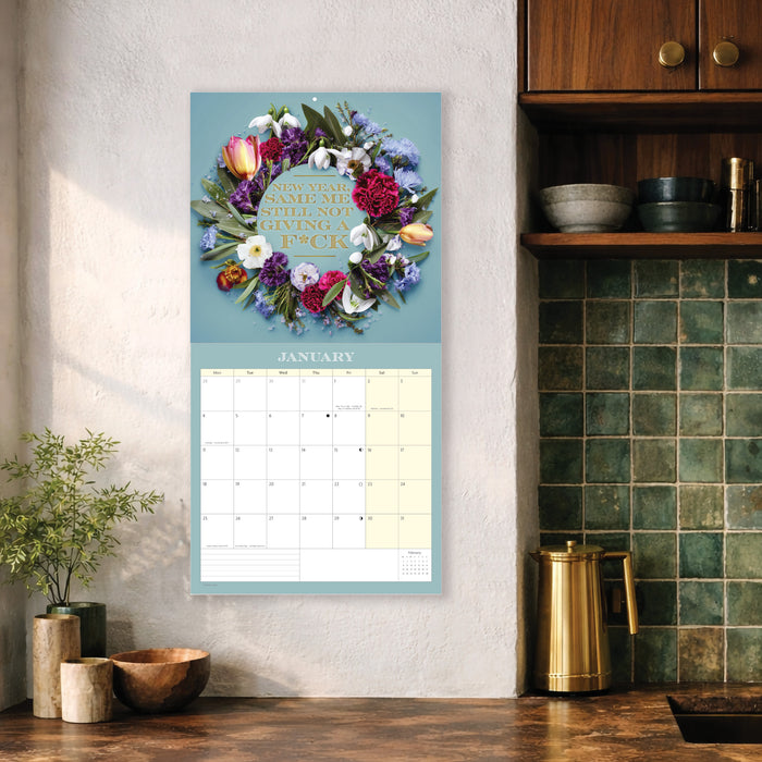 Not Giving a F*ck by PaperNinja 2027 Square Wall Calendar