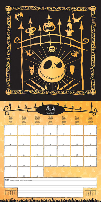 Nightmare Before Christmas The 2027 Square Wall Calendar