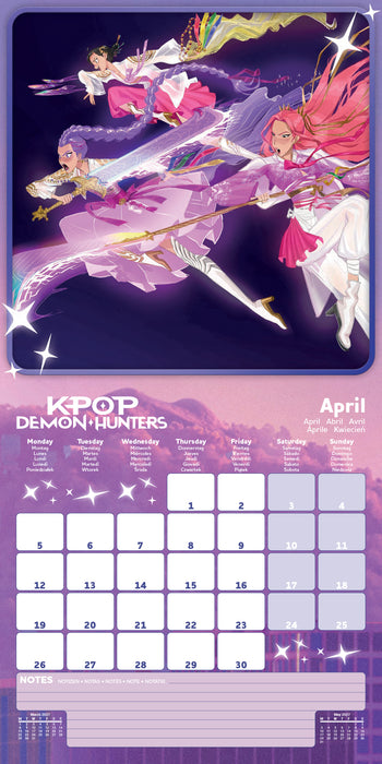 K Pop Demon Hunters 2027 Square Wall Calendar