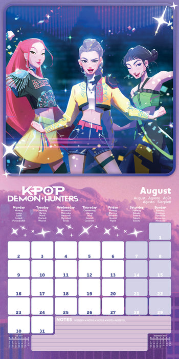 K Pop Demon Hunters 2027 Square Wall Calendar