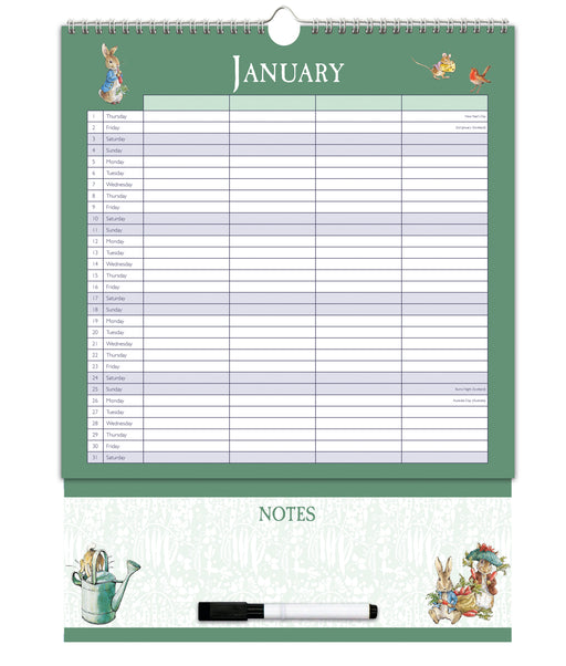 Peter Rabbit 2026 Large Wall Calendar