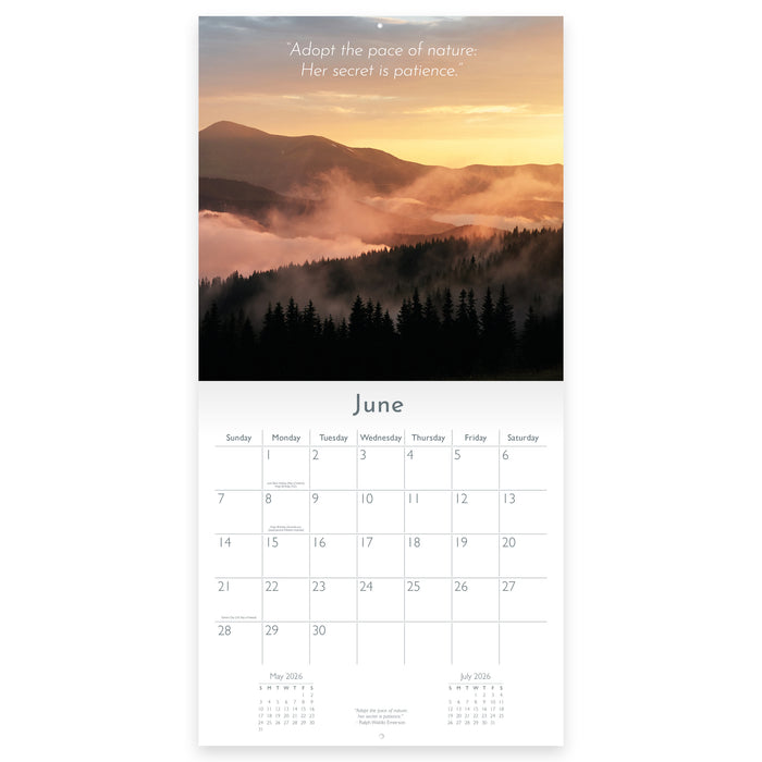 Mindfulness 2026 Square Wall Calendar