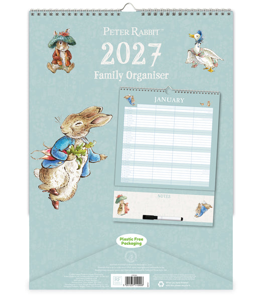 Peter Rabbit Family 2027 A3 Wall Calendar