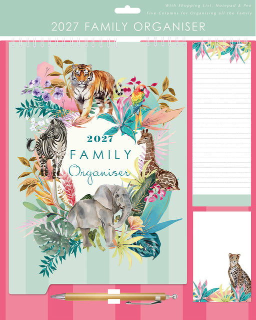 Safari Family Planner 2027 Large Wall Calendar