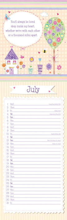 To My Mum Heartwarmers 2026 Slimline Wall Calendar