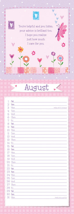 To My Sister 2026 Slimline Wall Calendar