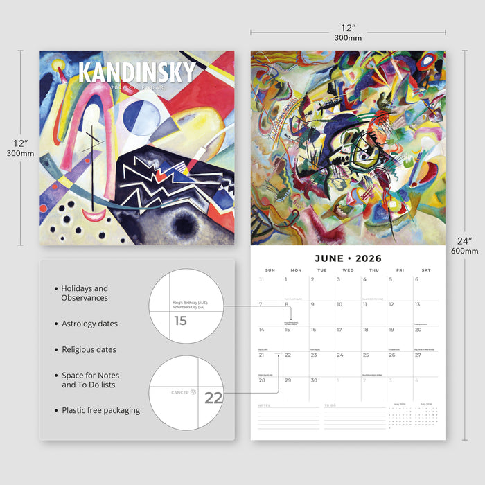 Kandinsky 2026 Square Wall Calendar (Online Exclusive)