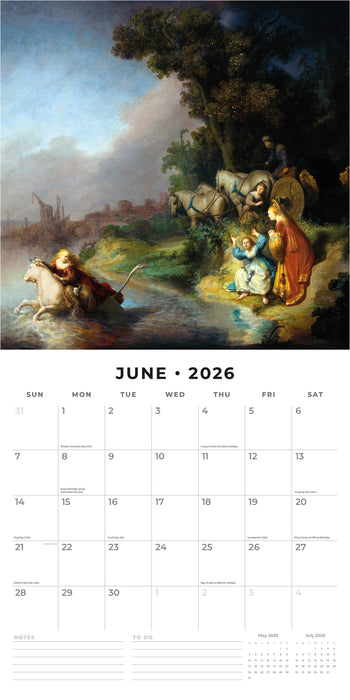 Rembrandt 2026 Square Wall Calendar (Online Exclusive)