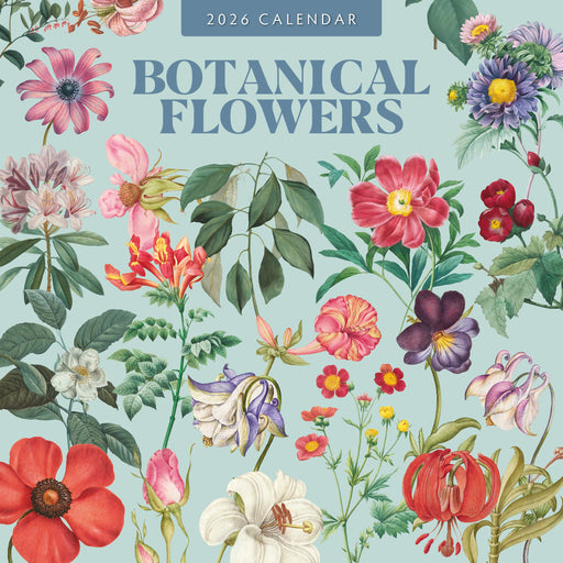 Botanical Flowers 2026 Square Wall Calendar