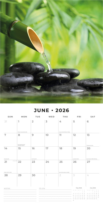 Zen 2026 Square Wall Calendar