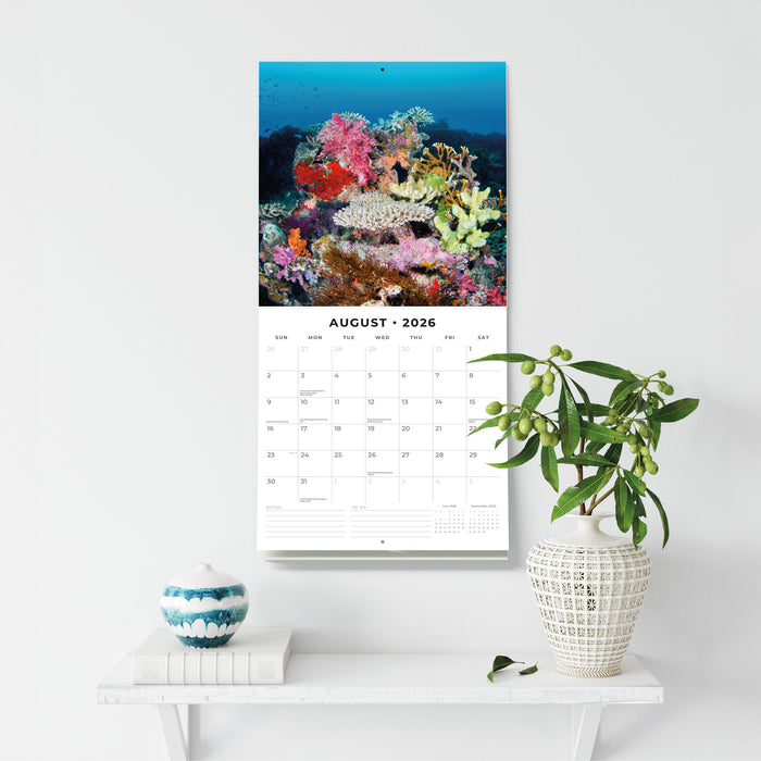 Ocean Life 2026 Square Wall Calendar