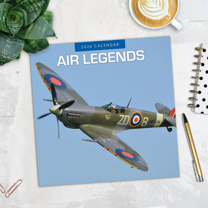 Air Legends 2026 Square Wall Calendar
