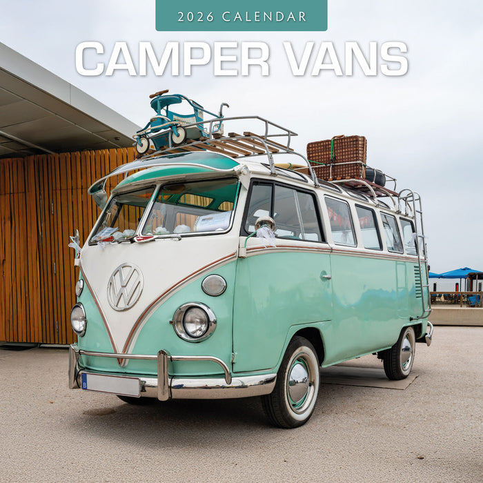 Camper Vans 2026 Square Wall Calendar