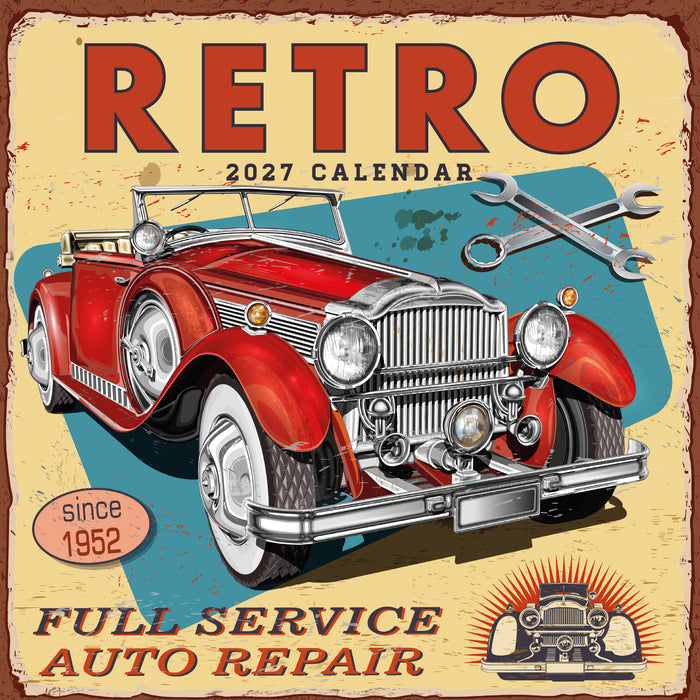 RETRO 2027 Square Wall Calendar