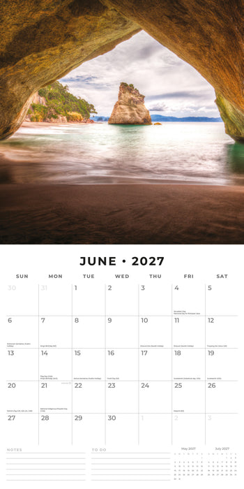 New Zealand 2027 Square Wall Calendar