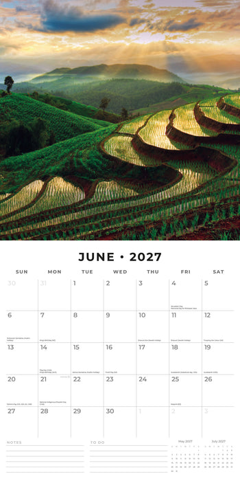 Thailand 2027 Square Wall Calendar