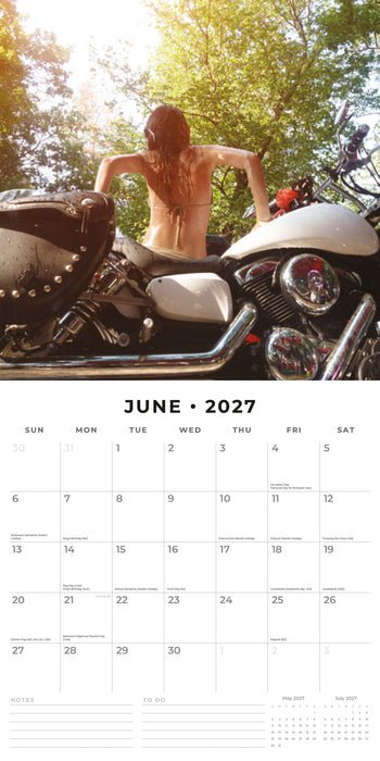 Biker Girls 2027 Square Wall Calendar
