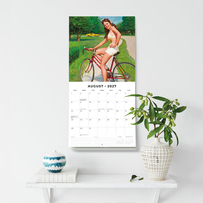 Retro Pin Ups 2027 Square Wall Calendar