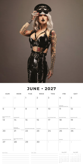 Tattoo Girls 2027 Square Wall Calendar