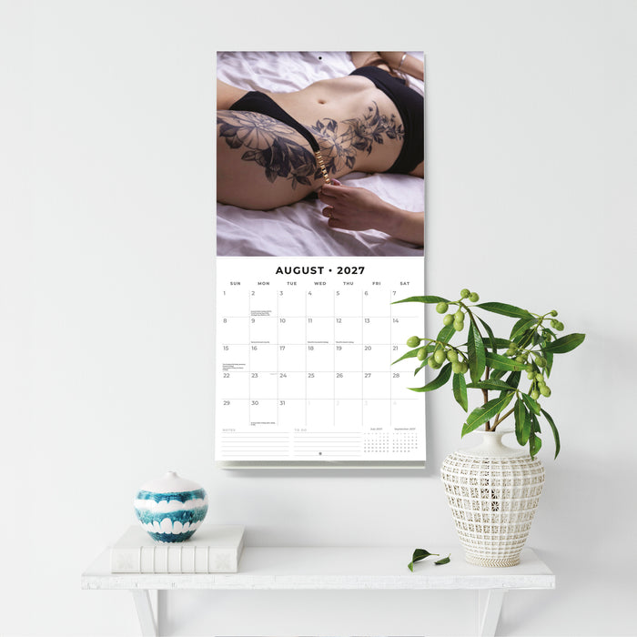 Tattoo Girls 2027 Square Wall Calendar