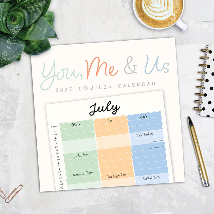 You Me and Us 2027 Square Wall Calendar