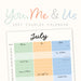 You Me and Us 2027 Square Wall Calendar