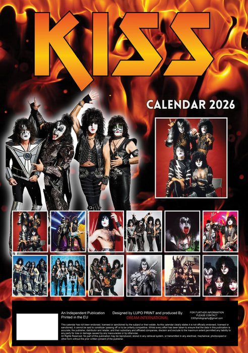KISS 2026 A3 Wall Calendar