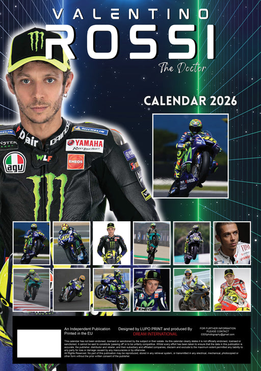 Valentino Rossi 2026 A3 Wall Calendar
