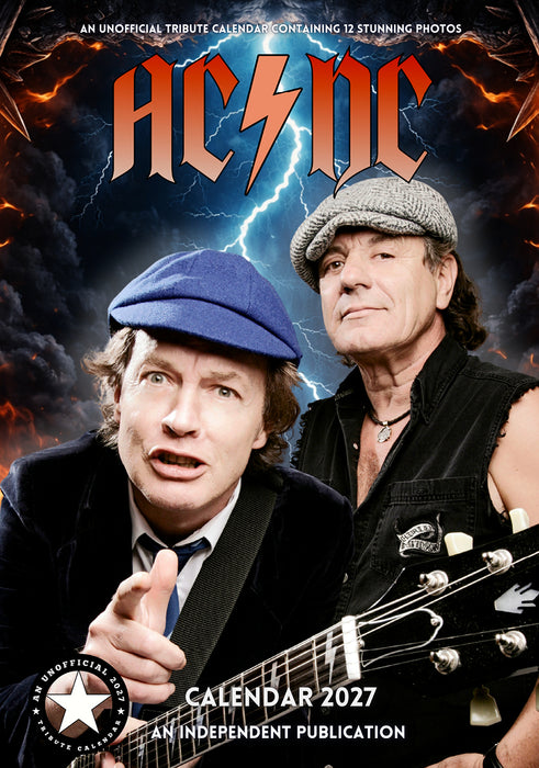 AC DC 2027 A3 Wall Calendar