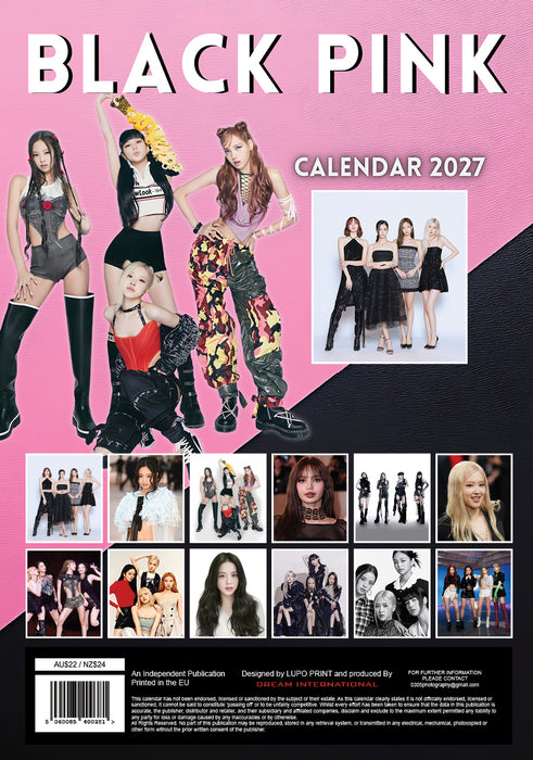 Blackpink 2027 A3 Wall Calendar