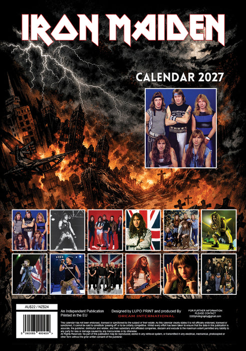 Iron Maiden 2027 A3 Wall Calendar