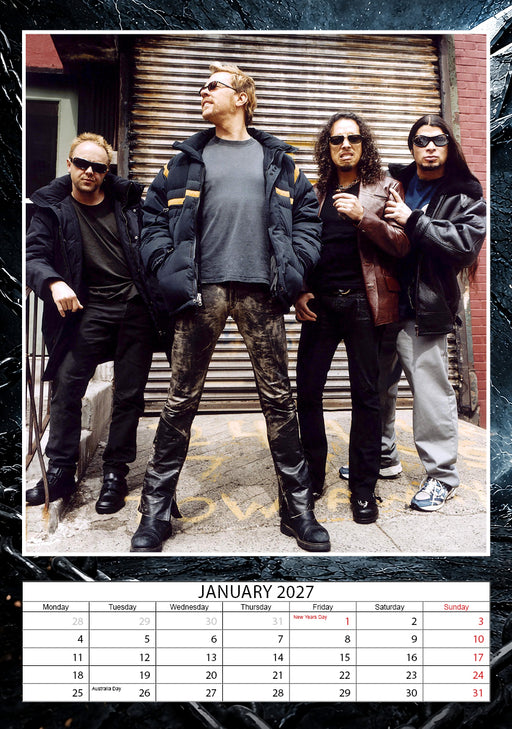 Metallica 2027 A3 Wall Calendar