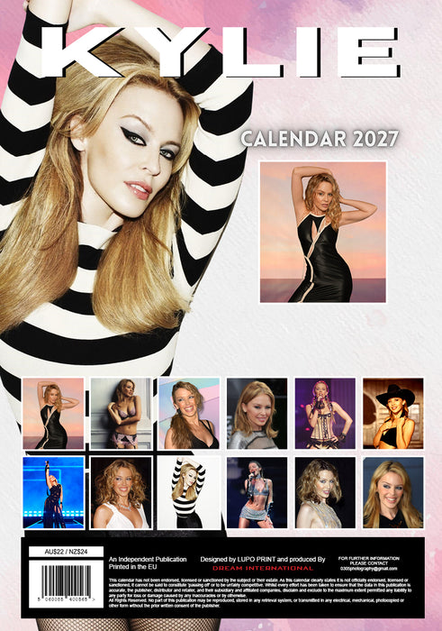 Kylie Minoque 2027 A3 Wall Calendar