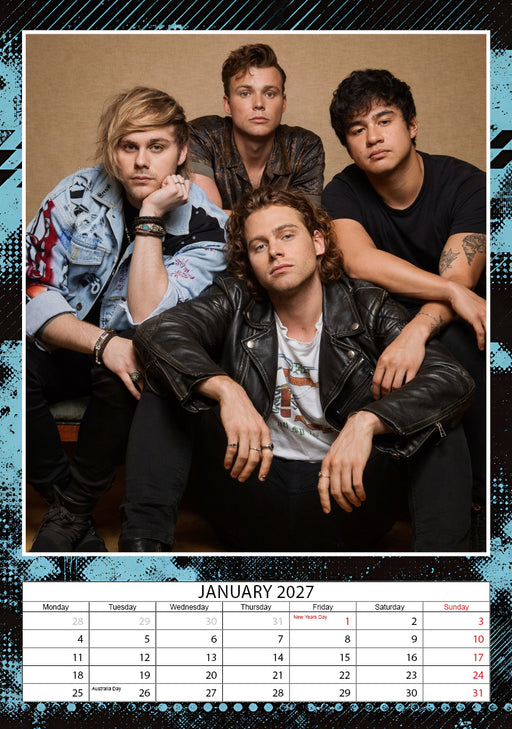 5 Seconds of Summer 2027 A3 Wall Calendar
