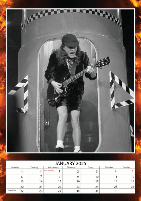 2025 AC/DC Large Wall Calendar by  CallDreams International from Calendar Club