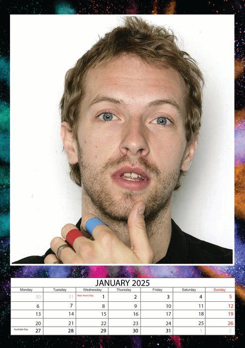 2025 Coldplay Large Wall Calendar by  CallDreams International from Calendar Club